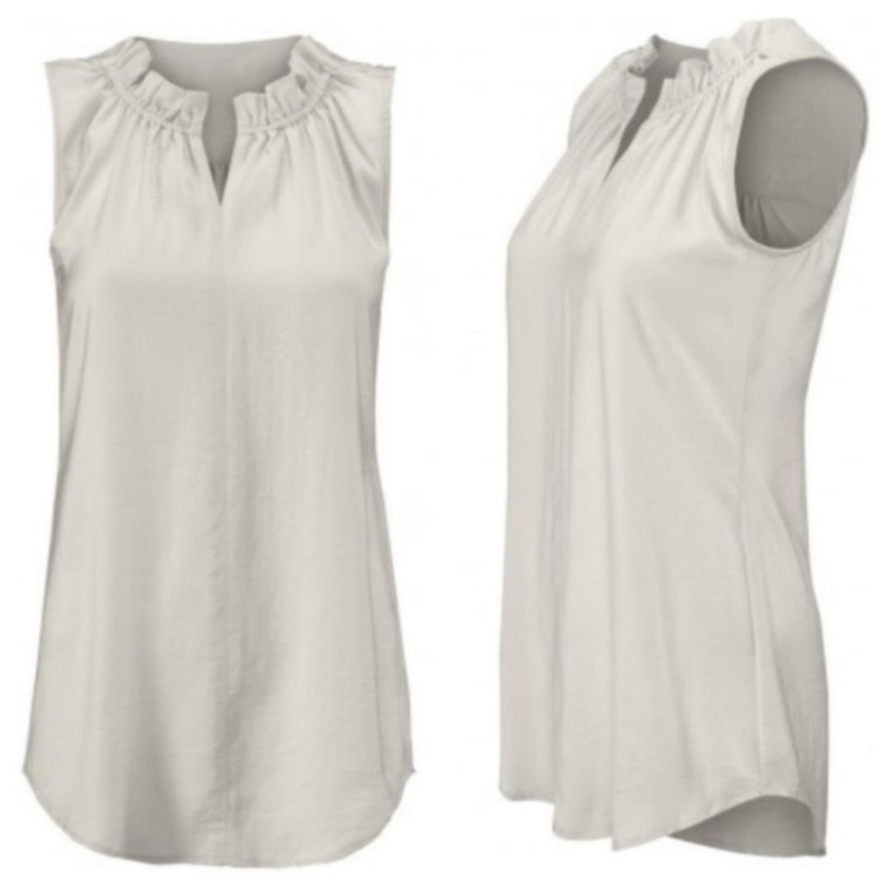 Cabi Last Dance Sleeveless Blouse Champagne L #3441